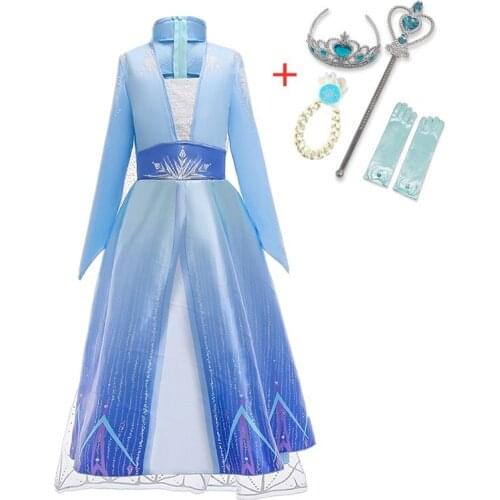2021 New Girls Dress Halloween Cosplay Costume Dress Princess Party Dress Children Vestidos Kids Clothing 4 8 Yrs