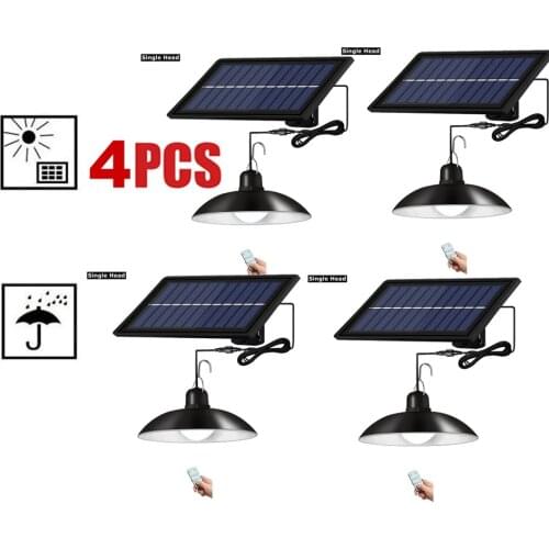 4pcs Retro Lampshade Solar Pendant Chandelier solar Light Wall Lamp Energy-saving Lights Waterproof Outdoor Garden Floodlights S