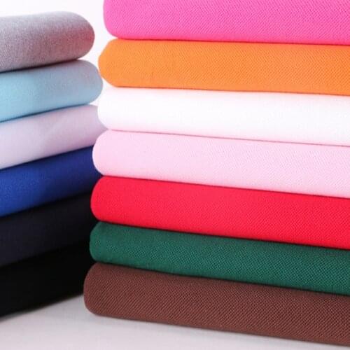 50*185cm Pure Cotton Piqué Fabric Spring And Summer T-shirt POLO Shirt Knitted Apparel Fabric Absorbs Sweat And Breathes