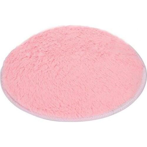 50% Hot Sale 40cm Round Bathroom Bedroom Corals Fleece Soft Non-slip Floor Mat Rug Home Decor
