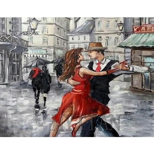 5D DIY Diamond Mosaic Full Square / Round Diamond Resin Home Decor Dance peopleEmbroidery Wall Sticker Beauty Portrait