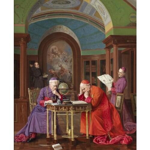 Free shipping classic court figure man research oil painting canvas printings on canvas home wall art decoration picture