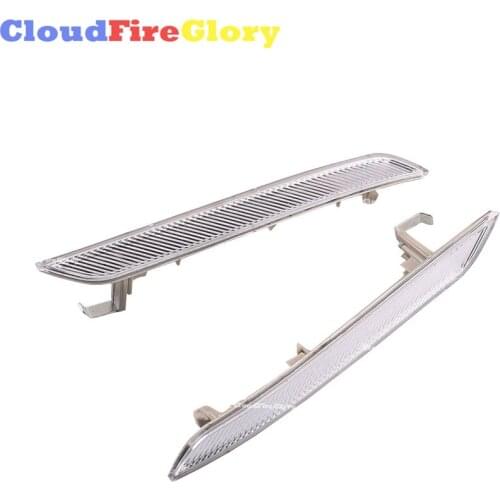 CloudFireGlory For BMW X6 E71 E72 2007-14 2Pcs Front Bumper Side Marker Reflector Lamps Left Right Clear 63147187087 63147187088