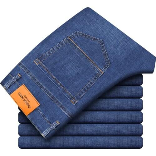 Trousers Mens Wide Cargo Pants Summer Loose Lightweight Stretch Casual Oversized Classic Style Business Blue Mens Jeans