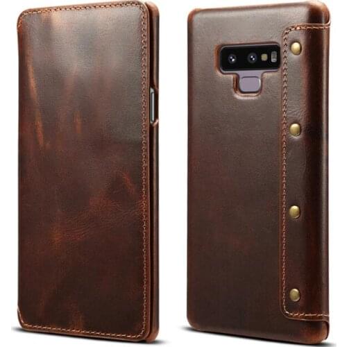 Real Leather for Samsung Galaxy S10 Plus Case S9Plus Note9 Coque Samsung S10Plus Case Flip Cover for Samsung S9 Case S10e Funda