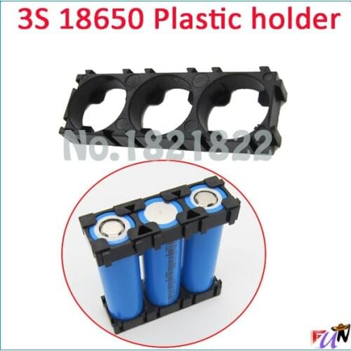 2PCS/alot 3S 18650 Battery Holder Bracket Cylindrical Battery Holder 18650 Holder Safety Anti Vibration Plastic Case Box