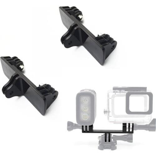 Dual Port Camera Holder Handle Grip Mount Tripod Adapter For Gopro Hero 8 7 5 4 session 4 3+ 3 SJCAM Xiaomi Yi 4k H9r Came