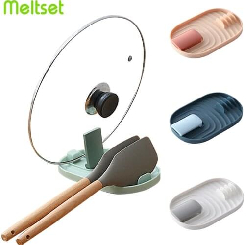 Kitchen Spoon Holders Shelf Spatula/ Spoon Rest for Pot Lid Holder Tableware Storage Rack Kitchen Organizer Non-slip Spoons Pad