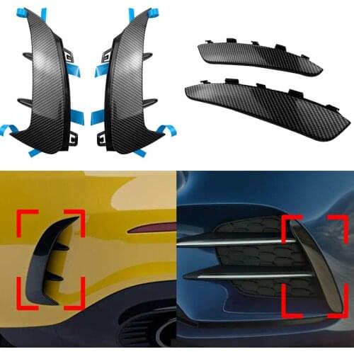 Black Car Front Rear Bumper Diffuser Canards Splitters For Mercedes Benz A Class W177 AMG Hatchback A180 A200 A220 A250 A35