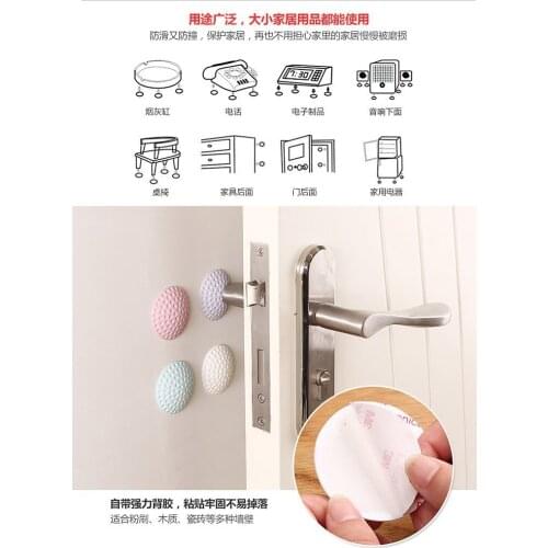 Home Thickening Mute Door Stick Colorful Rubber Handle Bumper Buffer Guard Stoppers Silencer Crash Pad Doorknob Lock