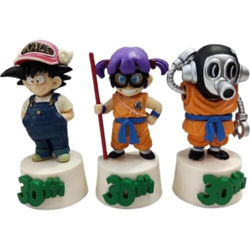 Dragon Ball Z Anime Figure 30th Anniversary GK Toriyama Akira Figma Son Goku 9cm PVC Statue Q Version Slump Toys For Children
