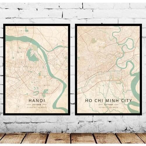 Hanoi Ho Chi Minh City Vietnam Poster