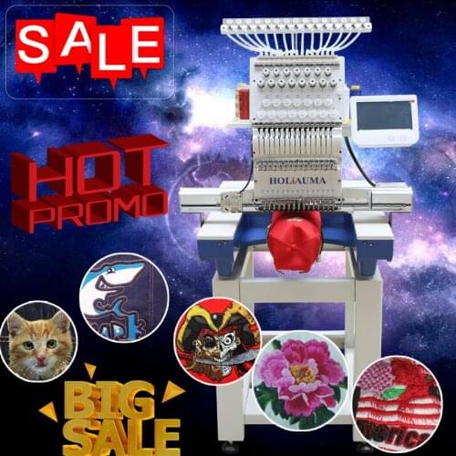 Top sell single head computerized embroidery machine 15 needles multi functiosn cap/tshirt/flat embroidery machine with ce/sgs