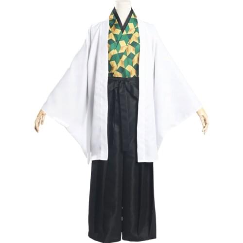 Brdwn Demon Slayer Kimetsu no Yaiba Unisex Sabito Cosplay Costume Kimono Cape Suit