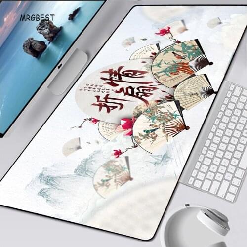 Chinese style mouse pad high quality rubber mouse pad computer accessories keyboard mouse pop pad calligraphy ink painting