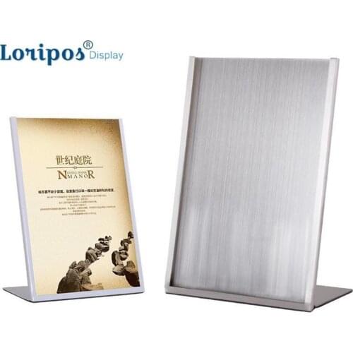 Photo Frame Metal Corners A3 A4 Promotional Menu Display Table Sign Rack Desktop Poster Frame Stand Restaurant Menu Holder Stand