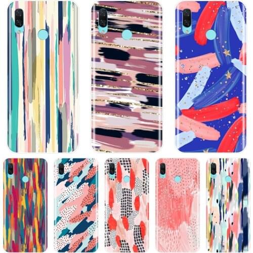 Soft Phone Case Silicone For Huawei Nova 3 3I 3E 2i 2 Lite Plus Art Graffiti Stripes Back Cover For Huawei Nova Smart Lite 2017