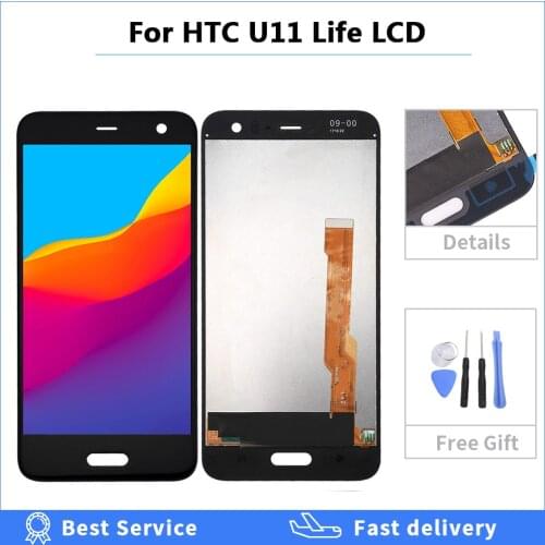 New Black 1920x1080 For HTC U11 lite LCD Display Touch Screen Digitizer Assembly Replacement Repair Parts For HTC U11 life lcd