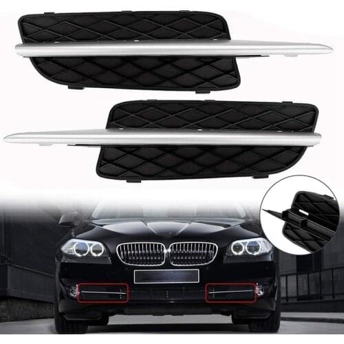 Car Front Bumper Lower Grille Cover & Chrome Trim For-BMW X5 E70 X6 E71 2007-2010 51117159593/51117168923