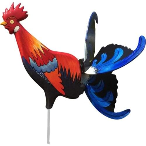 Rooster Windmill Statue Garden Jardim Decor Waterproof Yard Statue For Courtyard Farm Decor Garden Decoration Outdoor