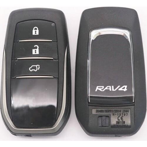DAKATU With Logo Replacement Smart Remote key shell for Toyota RAV4 Smart Card Shell 3 Button