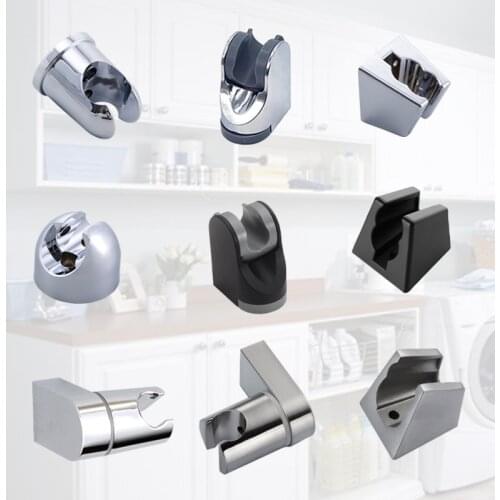 ABS Handheld Shower Spray Head Holder Bracket Wall Mounted Bathroom Shower Hand Sprayer Holder Chrome Black Grey Brushed Gold