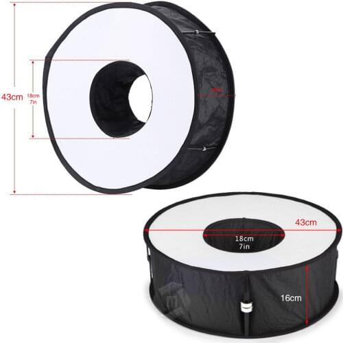 SHOWSHOOT 45cm Ring Softbox Speedlight Round Style Flash Light Shoot Soft box Foldable Soft Flash Light Diffuser