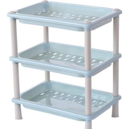 Stackable 3-layer kitchen shelving kitchen storage rack for kitchen bathroom living room Triangle and Rectangle Optional