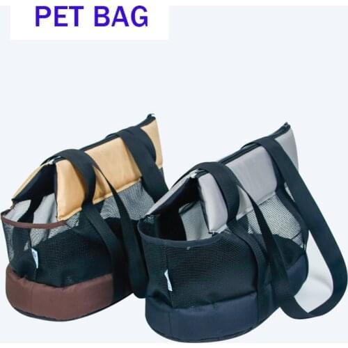 Wholesale Breathable Outdoor Dog Cat Single Shoulder Bags Pets Carrier Portable Mesh Handbag For Pets Travel Puppy Kitten Bags
