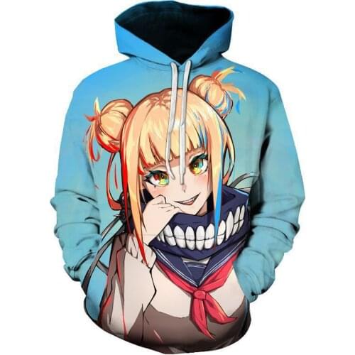 My Hero Academia Hoodie Anime Boku no Hero Academia Himiko Toga Boku no Hero Academia Sport Hoodies Zipper Jacket Costume Tops