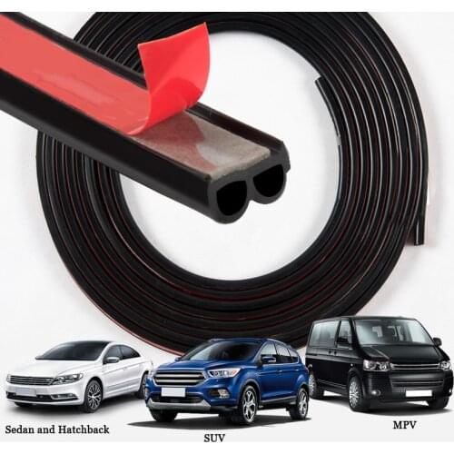 Universal 1 Meter Rubber Car Door Seal Strips Sticker Trunk Soundproofing Waterproof Sealing Stickers Automobiles Accessories