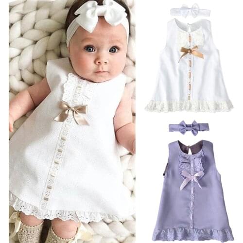 1 Year Baby Girl Birthday Dress For Party With Headband One Year Birthday Girl Dresses Christening Dress For Baby Girl Clothes