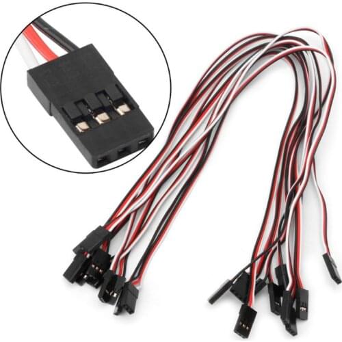 10pcs 50mm / 100mm / 150mm / 200mm / 300mm Male to Male Quadcopter Extension Servo Lead Futaba JR Wire Cable New