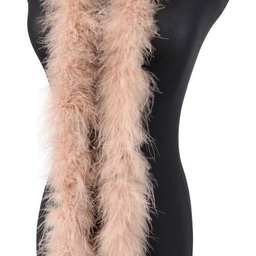 2meter Turkey Feathers Boa 18-20g Ribbon Marabou Feather Shawl for Wedding Dress Making Decoration Plumes Crafts High Quality