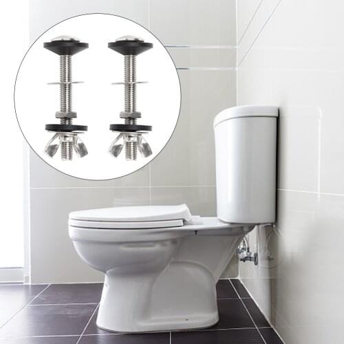 2pcs Home Closestool Spare Stainless Steel Universal Bolt Through Kit Bathroom Fixed Accessories Cistern To WC Pan Practical