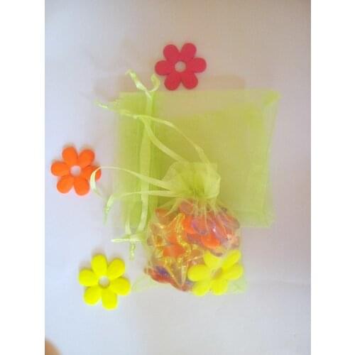 20*30cm 50pcs Organza Bag green Drawstring bag jewelry packaging bags for tea/gift/food small transparent pouch Yarn bag