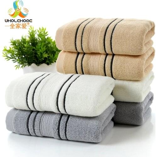 3PCS/Set 100%Cotton High Absorbent Face Towels Bath Towel For Adults Striped Decor Towel Set Face Spa Towels Home Textile