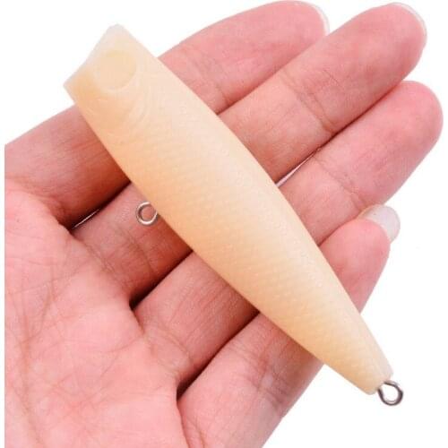 9.6g/8.5cm 20pcs Blank Nude Popper Baits Crank Pencil Minnow Bait Unpainted Lure Bodies Fishing Bait