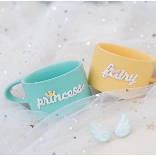 AHYONNIEX Little Fairy Crown Princess Embroidery Patches for Bag Jeans Angel Iron On Patches for Clothes Small DIY Letter Patch