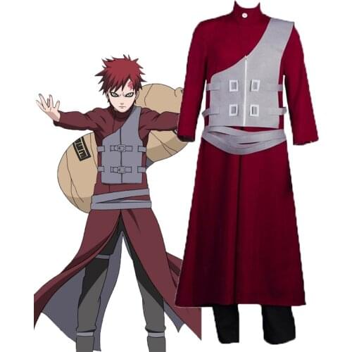 NARUTO Anime Cosplay Kazekage Sabaku No Gaara Clothing For Man Halloween Costumes For Woman Wig Bag Carnival Performance