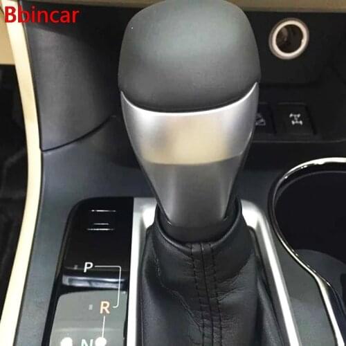 Bbincar At Automatic Gear Shift Knob Cover Chrome Trim Interior Center Consle For Toyota Highlander Kluger XU50 2014 2015