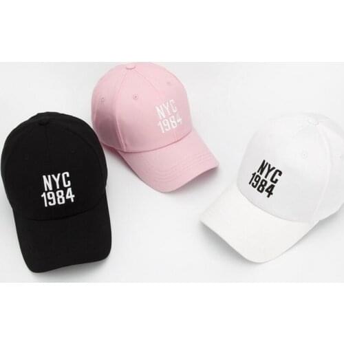 UNIKEVOW Fashion Women& Men Summer Spring Cotton Caps NYC Solid Adult baseball Cap Hip hop hats Snapback Cap