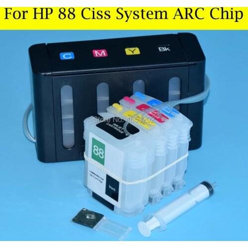 BL 4 Color/Lot Ciss For HP 88 With For HP88 Permanent Chip