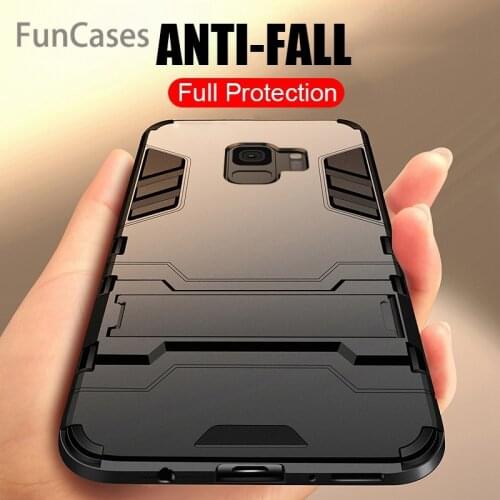 Armor Shockproof Holder Phone Case For Samsung Galaxy Note 8 9 S7 Edge Stand Full Cover For Samsung S10 S9 S8 Plus S10E Case