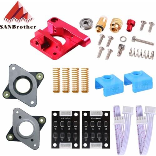 3D Printer Parts MK8 Extruder Upgrade Kit Spring Silicone Sock Stepper Dampers TL-Smoother for Ender 3 CR10 CR-10S Printer