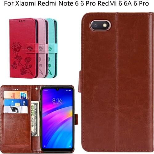 Flip Phone Case For Xiaomi Redmi Note 6 Pro RedMi 6A Global Leather Cover Funda For Xiaomi Note 6 Redmi 6 Full Wallet Capa