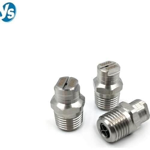 304 Stainless Steel High Pressure Flat Fan Washing Nozzle Road Sweeper Nozzle MEG Washjet Nozle