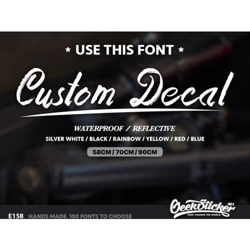 Geeksticker Personalized Custom Car Stickers Styling JDM Sticker CUSTOM TEXT Script Front Windshield Graphic Vinyl Decal Sticker