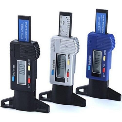 Digital Depth Gauge Caliper Tread Depth Gauge LCD Tyre Tread Gauge for Car Tire 0-25mm Measurer Tool Caliper
