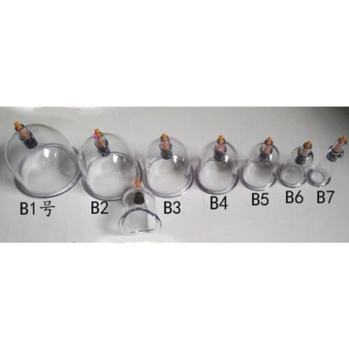 Quality KangZhu vacuum cupping B1/B2/B3/B4/B5/B6/B7/Joint cup acupuncture massage vacuum cupping cans 10pcs